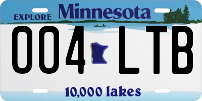 MN license plate 004LTB