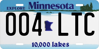 MN license plate 004LTC