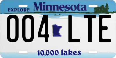 MN license plate 004LTE
