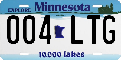 MN license plate 004LTG