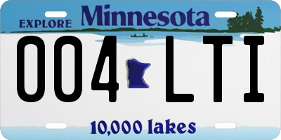 MN license plate 004LTI