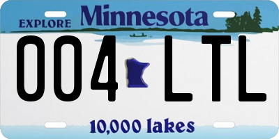 MN license plate 004LTL