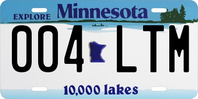 MN license plate 004LTM