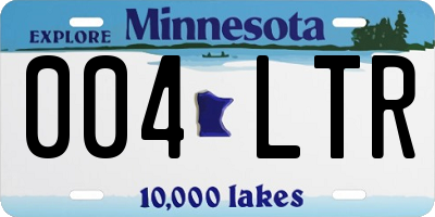 MN license plate 004LTR
