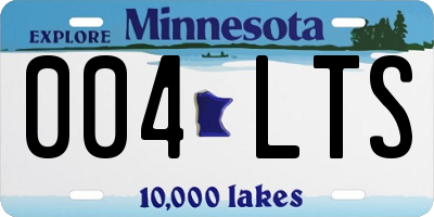 MN license plate 004LTS