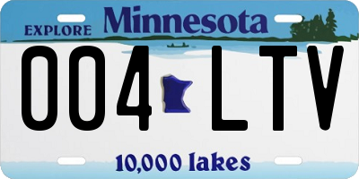 MN license plate 004LTV