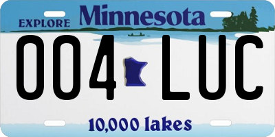 MN license plate 004LUC
