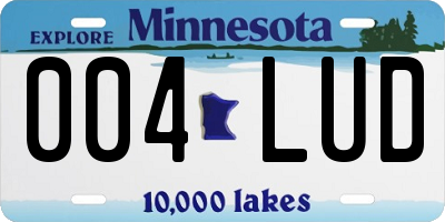 MN license plate 004LUD