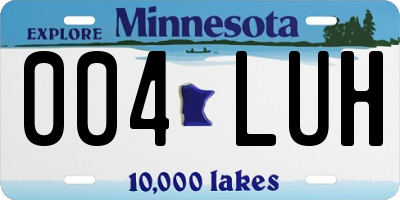 MN license plate 004LUH