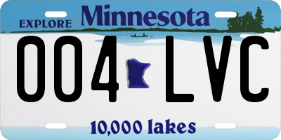 MN license plate 004LVC