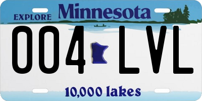 MN license plate 004LVL