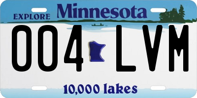 MN license plate 004LVM