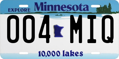 MN license plate 004MIQ