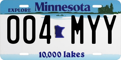 MN license plate 004MYY
