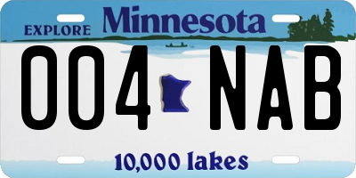 MN license plate 004NAB