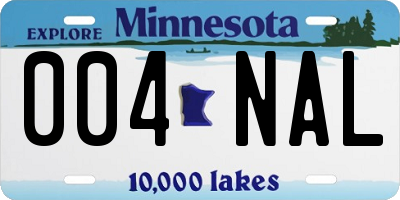 MN license plate 004NAL
