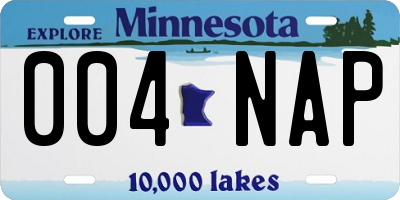 MN license plate 004NAP