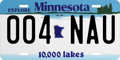 MN license plate 004NAU