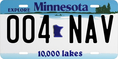 MN license plate 004NAV