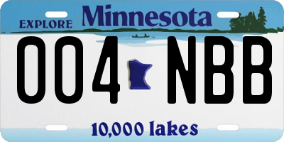 MN license plate 004NBB