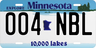 MN license plate 004NBL