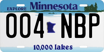 MN license plate 004NBP