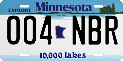 MN license plate 004NBR