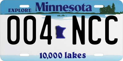 MN license plate 004NCC