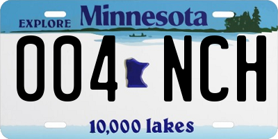 MN license plate 004NCH