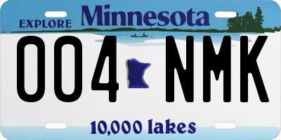 MN license plate 004NMK