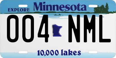 MN license plate 004NML