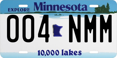 MN license plate 004NMM