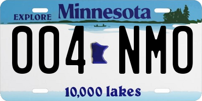 MN license plate 004NMO