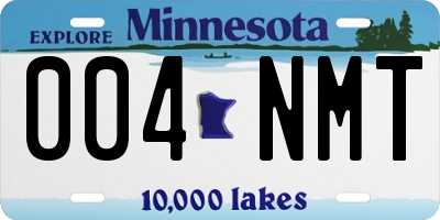 MN license plate 004NMT