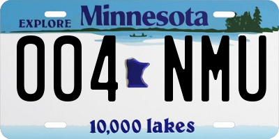 MN license plate 004NMU