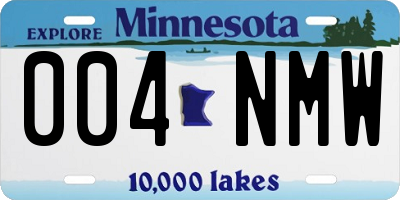 MN license plate 004NMW