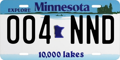 MN license plate 004NND