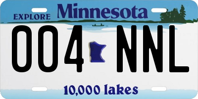 MN license plate 004NNL