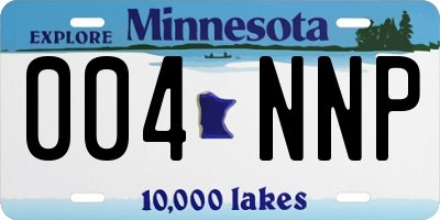 MN license plate 004NNP