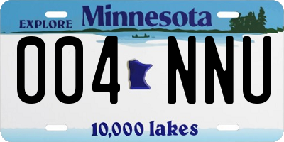 MN license plate 004NNU
