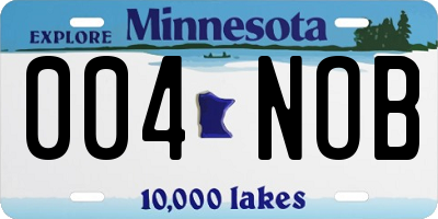 MN license plate 004NOB