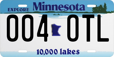 MN license plate 004OTL