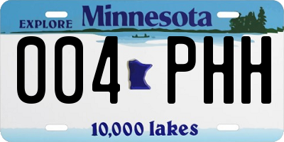 MN license plate 004PHH