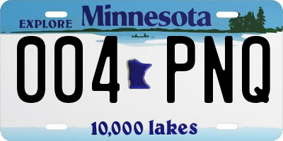 MN license plate 004PNQ