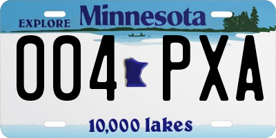 MN license plate 004PXA