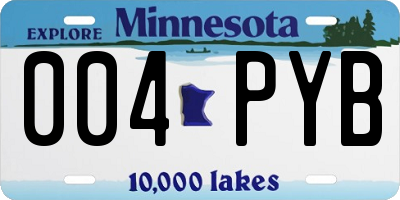MN license plate 004PYB
