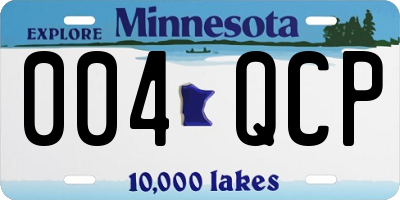 MN license plate 004QCP