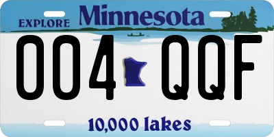 MN license plate 004QQF