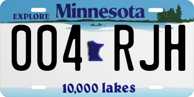 MN license plate 004RJH