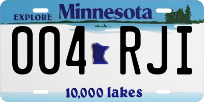 MN license plate 004RJI